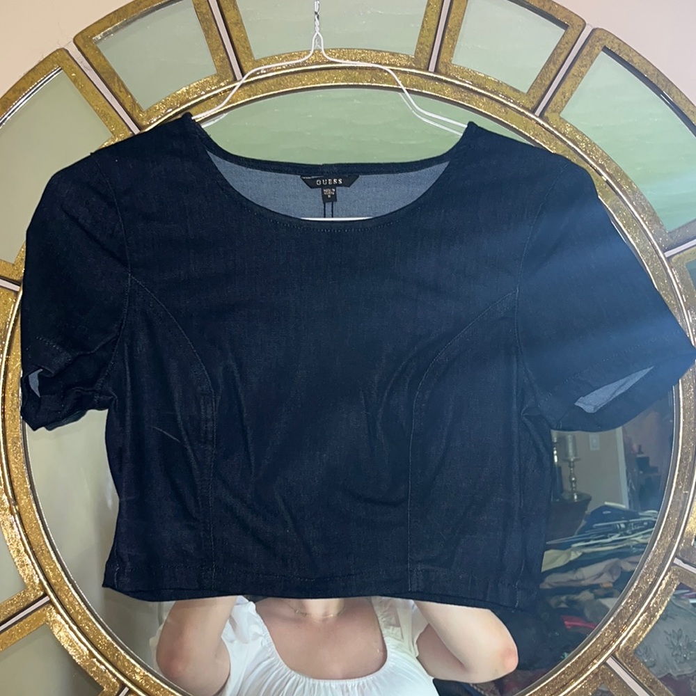 Guess Jean crop top